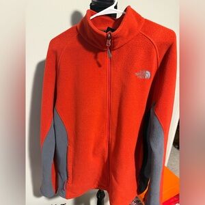 The North Face Red Full Zip Fleece Jacket Large